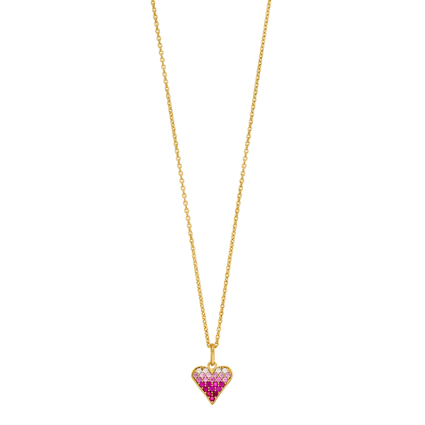 Leaf Jewelry Halskette Pink Valentine, 18 K Gelbgold vergoldet Sonderangebot
