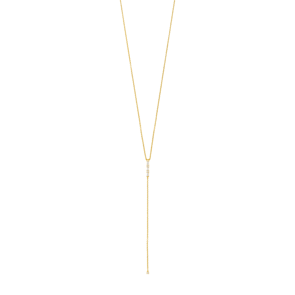 Leaf Jewelry Y-Halskette ICE CUBE, 18 K Gelbgold vergoldet Saisonschlussverkauf