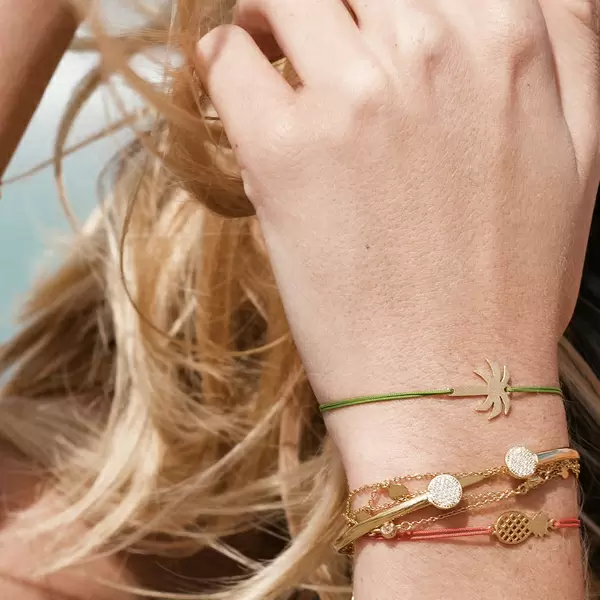 Leaf Jewelry Glücksbändchen Palme, Rosegold vergoldet Letzte 3 Tage