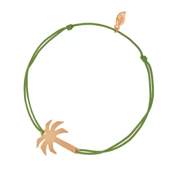 Leaf Jewelry Glücksbändchen Palme, Rosegold vergoldet Letzte 3 Tage