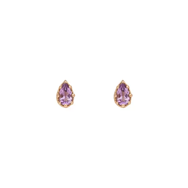 Leaf Jewelry Ohrstecker Drop, Amethyst, 18 K Gelbgold vergoldet JETZT KAUFEN