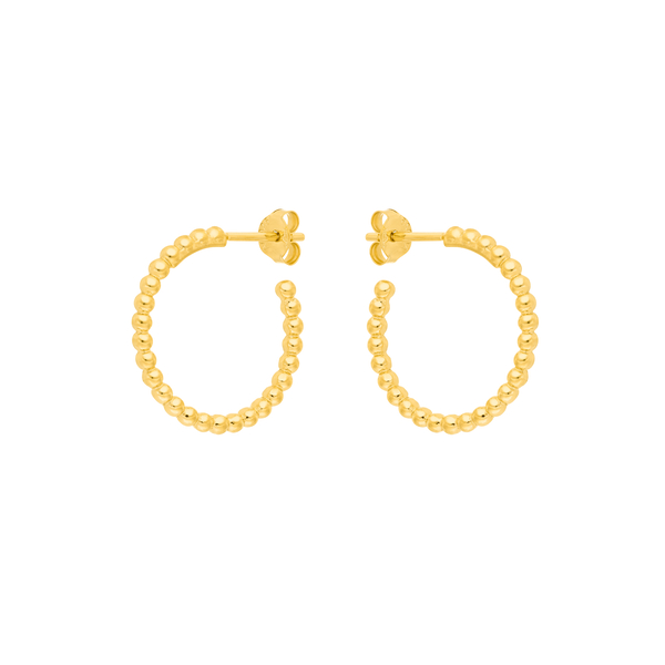 Leaf Jewelry Creole Kugelring, 20mm, 18 K Gelbgold vergoldet Super Rabatt