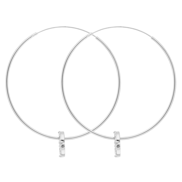 Leaf Jewelry Creolen Zirkonia Flower, 925er Silber Hotsell