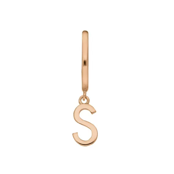 Leaf Jewelry Buchstaben Creole, 18 K Rosegold vergoldet, B Fabrikverkauf