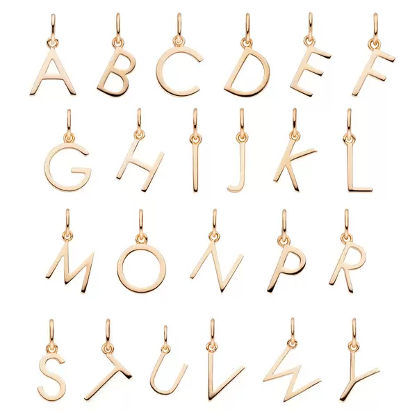Leaf Jewelry Buchstaben Creole, 18 K Rosegold vergoldet, B Fabrikverkauf