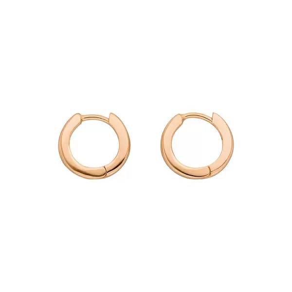Leaf Jewelry Mini-Klappcreolen, 18 K Rosegold vergoldet Preisnachlass