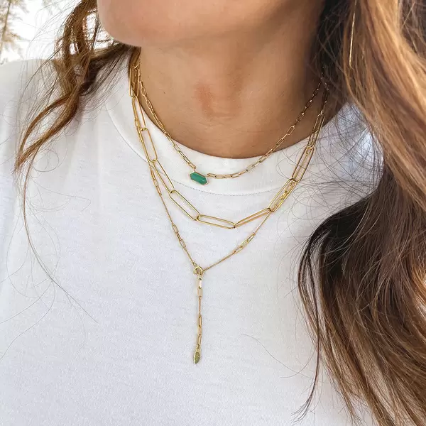 Leaf Jewelry Silber Halskette, CUBE, Grüner Achat, Rosegold Kauf eins, bekomm eins gratis