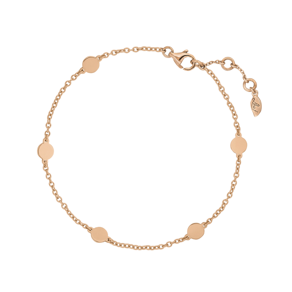 Leaf Jewelry Armkettchen Basic mit Plättchen, 18 K Rosegold vergoldet Neueste Stile