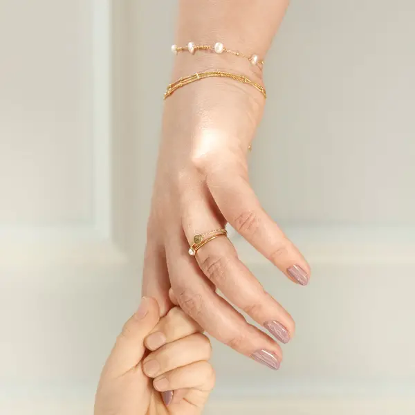 Leaf Jewelry Silber Armkette, WATERFALL, Gelbgold Super Rabatt
