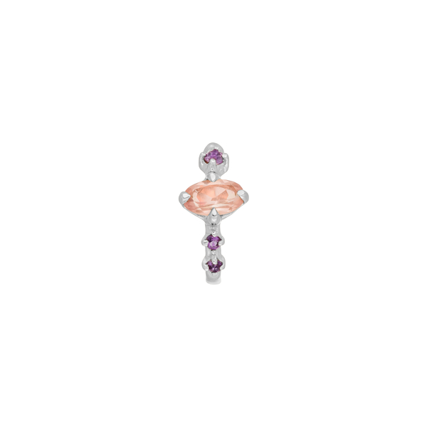 Leaf Jewelry Silber Earcuff Gorgeous Gems, Rosenquarz Clearance-Verkauf