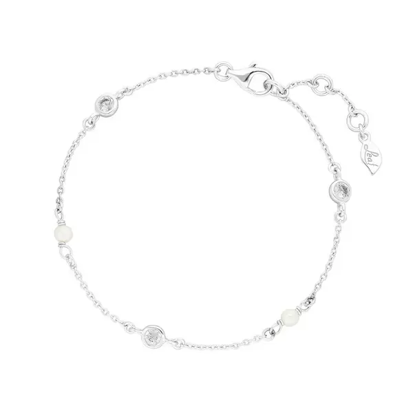 Leaf Jewelry Armkette Pure mit Süßwasserzuchtperlen, 925 Sterlingsilber Im Verkauf