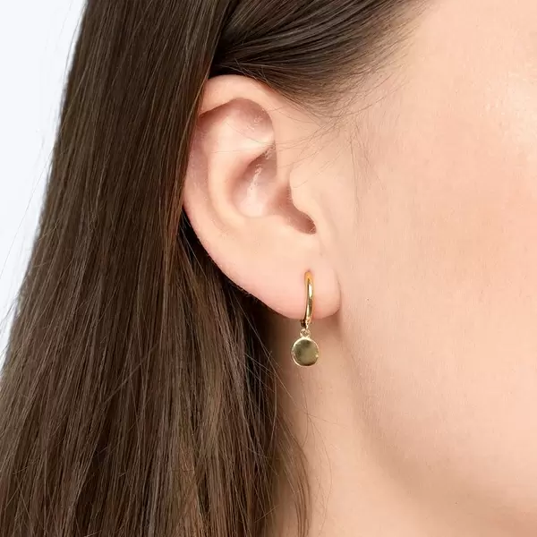 Leaf Jewelry Single Creole PLATELET, 18 K Gelbgold vergoldet 2025