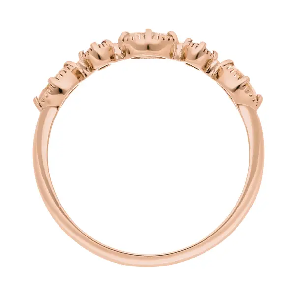 Leaf Jewelry Silber Ring, Oval Gems, Rosenquarz, Rosegold Fabrikverkauf