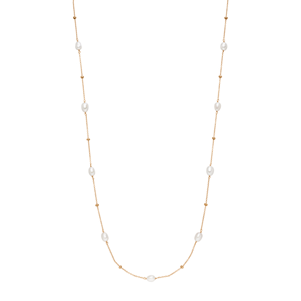 Leaf Jewelry Halskette Perlen Basic, 18 K Rosegold vergoldet Online Shopping
