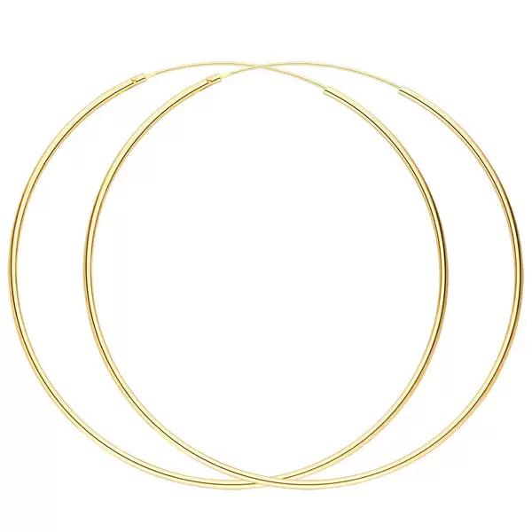 Leaf Jewelry Creole Pure, 70mm, 18 K Gelbgold vergoldet Exklusivangebot