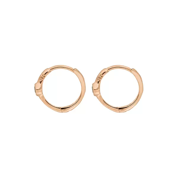 Leaf Jewelry Creole One Gem, Blauer Topas, 18 K Rosegold vergoldet Jubiläumsangebot