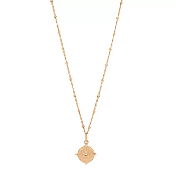 Leaf Jewelry Halskette Evil Eye, 45cm, 18 K Rosegold vergoldet VIP-Rabatte