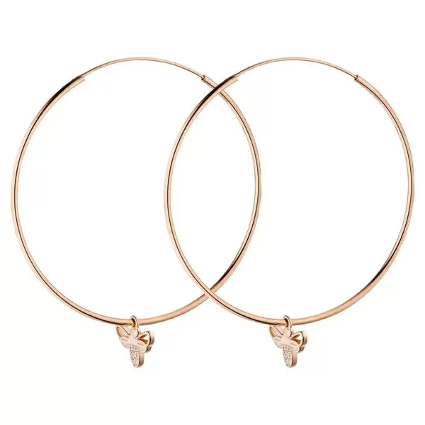 Leaf Jewelry Creole Bee Happy, 18 K Rosegold vergoldet Kostenlose Rückgabe