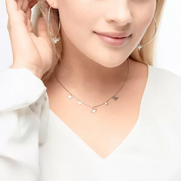 Leaf Jewelry Creole Bee Happy, 18 K Rosegold vergoldet Kostenlose Rückgabe