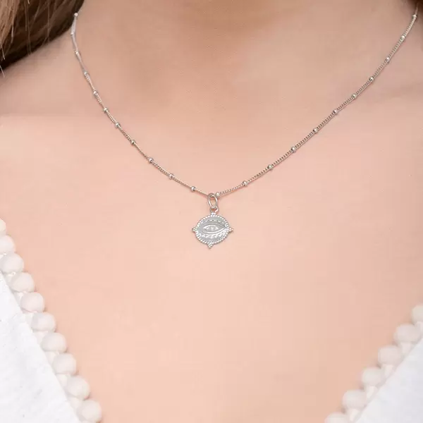Leaf Jewelry Halskette Evil Eye, 45cm, 925 Sterlingsilber Neueste Stile