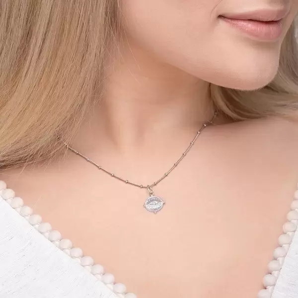 Leaf Jewelry Halskette Evil Eye, 45cm, 925 Sterlingsilber Neueste Stile