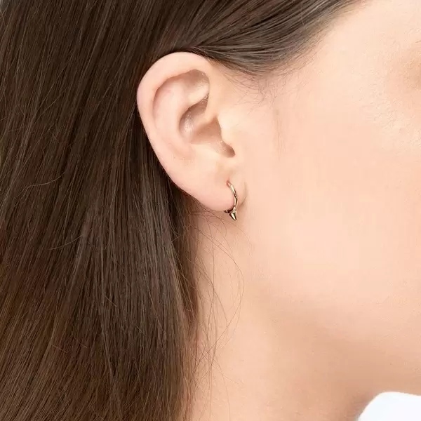 Leaf Jewelry Mini Creole Stud, 8mm, 18 K Rosegold vergoldet Letzte 2 Tage