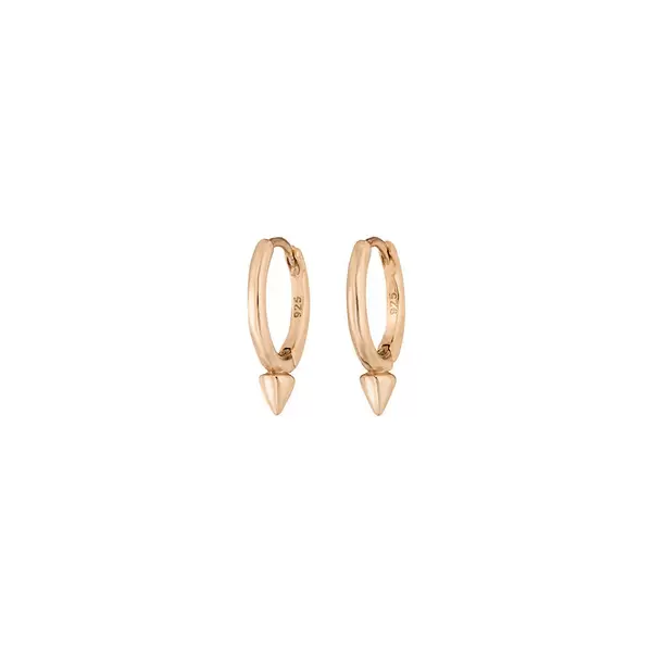 Leaf Jewelry Mini Creole Stud, 8mm, 18 K Rosegold vergoldet Letzte 2 Tage
