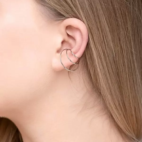 Leaf Jewelry Earcuff Triple Ring, 925 Sterlingsilber Zeitbegrenzte Promotion