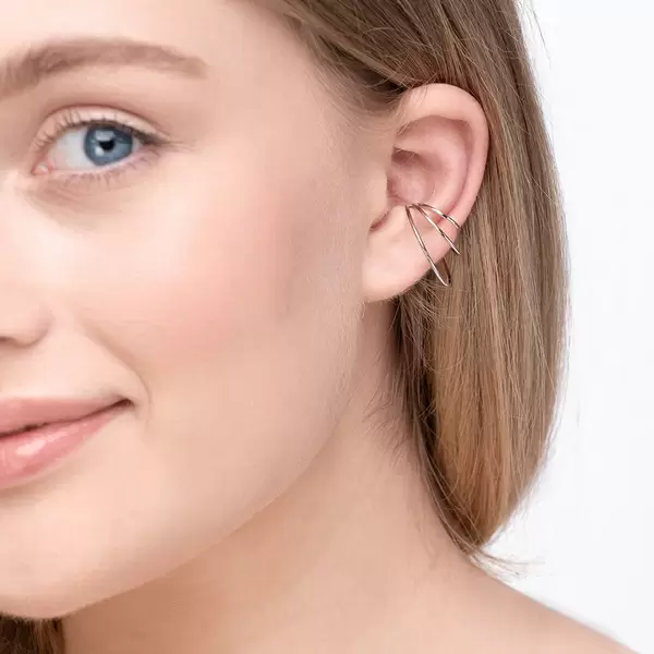 Leaf Jewelry Earcuff Triple Ring, 925 Sterlingsilber Zeitbegrenzte Promotion