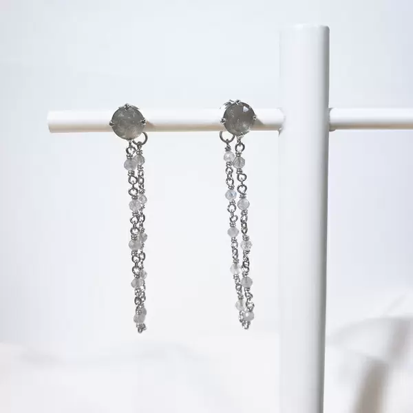 Leaf Jewelry Ohrhänger Flying Gem, Labradorit, 925 Sterlingsilber Riesige Rabatte