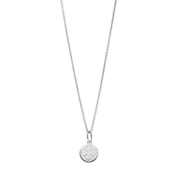 Leaf Jewelry Halskette Mini-Disc CLOVER, 925 Sterlingsilber 50% Rabatt mit kostenlosem Versand