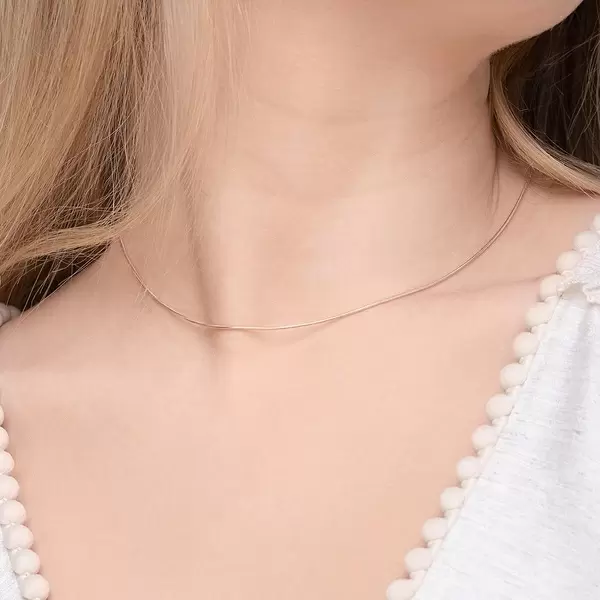 Leaf Jewelry Choker Snake, 43 cm, 18 K Rosegold vergoldet Online