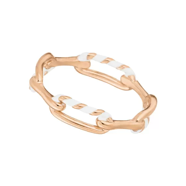 Leaf Jewelry Ring Neon Twist, 18 K Rosegold vergoldet, weiss, Gr.54 Meist gekauft