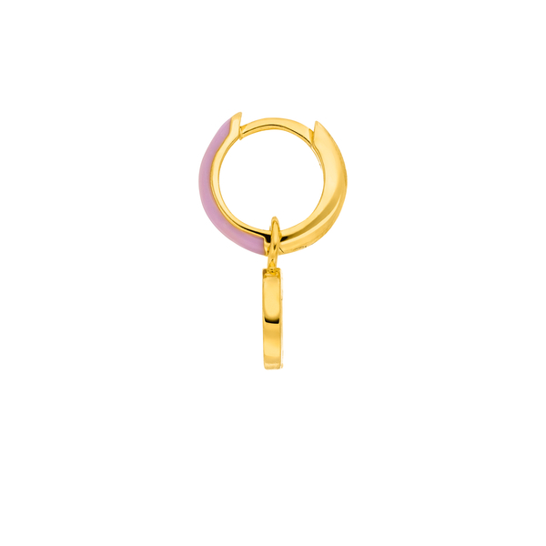Leaf Jewelry Single Creole "Happy" EMOJI, 18 K Gelbgold vergoldet Limitierter Zeitrabatt