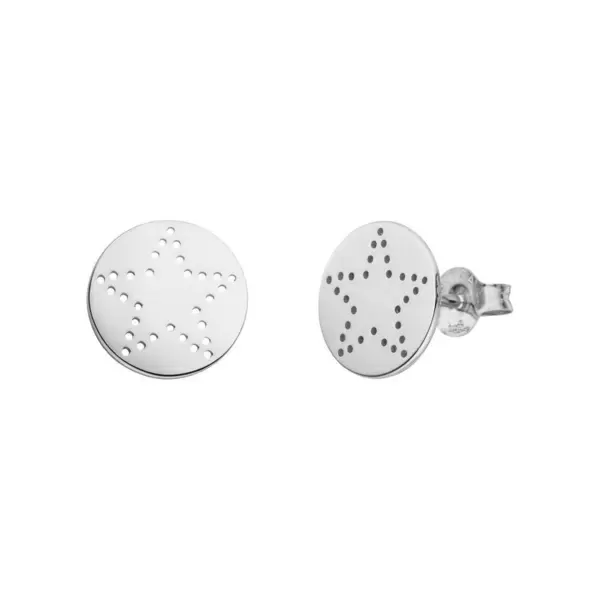 Leaf Jewelry Ohrstecker Mini-Disc STAR, 925 Sterlingsilber Online Shopping
