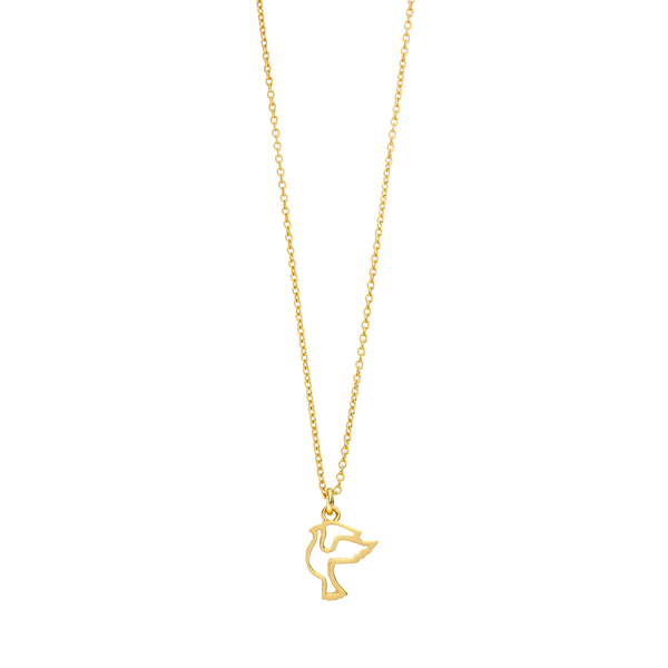 Leaf Jewelry Halskette TAUBE, 18 K Gelbgold vergoldet Cyber Monday