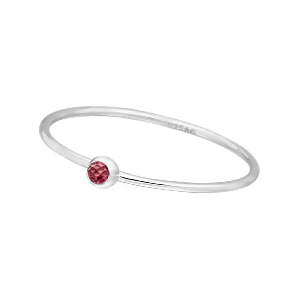 Leaf Jewelry Ring Solitaire, Ruby, 925 Sterlingsilber Osterangebot