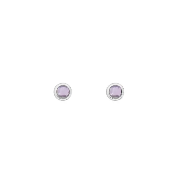 Leaf Jewelry Ohrstecker Pure Amethyst, 3mm, 925 Sterlingsilber Online Outlet