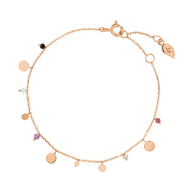 Leaf Jewelry Armkette Platelet Mix, 18 K Rosegold vergoldet Blitzangebot