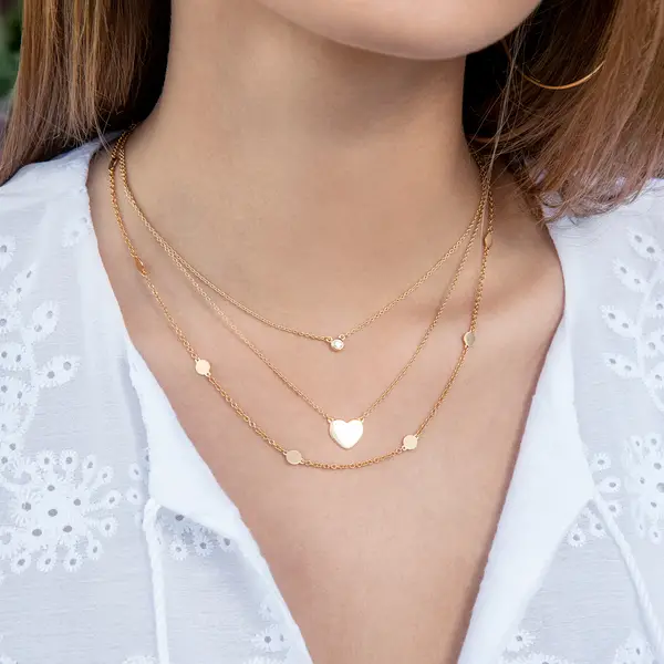 Leaf Jewelry Halskette Plättchen, kurz, Silber Super Sparpreis