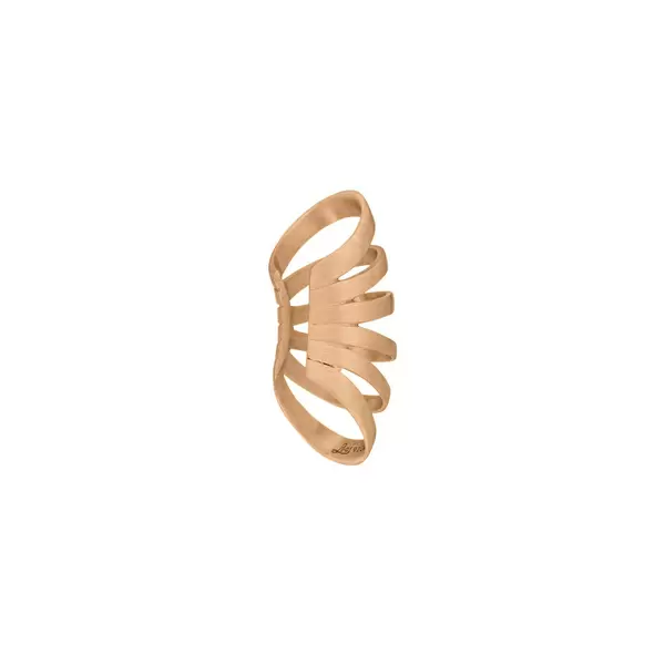 Leaf Jewelry Earcuff Rock, 18 K Rosegold vergoldet Kostenloser Versand international