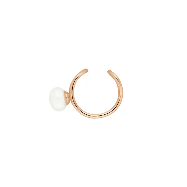 Leaf Jewelry Earcuff 2 Pearls, 18 K Rosegold vergoldet Speichern exportieren