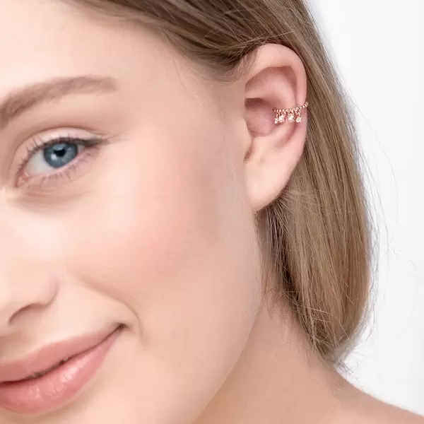 Leaf Jewelry Earcuff Fancy, 18 K Rosegold vergoldet Hotsell