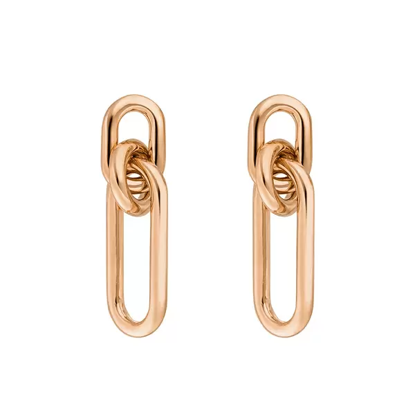 Leaf Jewelry Silber Ohrhänger, Rosegold, Karabiner Online Shopping