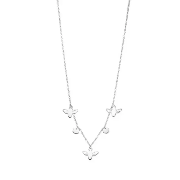 Leaf Jewelry Halskette Bee Happy Charms, 45cm, 925 Sterlingsilber Saisonschlussverkauf