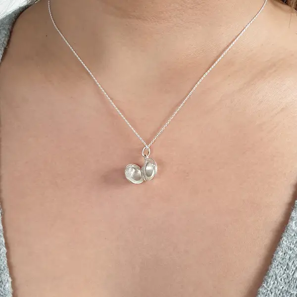 Leaf Jewelry Silber Medaillon Halskette Black Friday