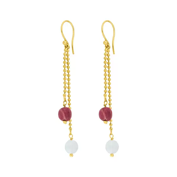Leaf Jewelry Ohrhänger Gorgeous Gems, 18 K Gelbgold vergoldet Exklusive Angebote