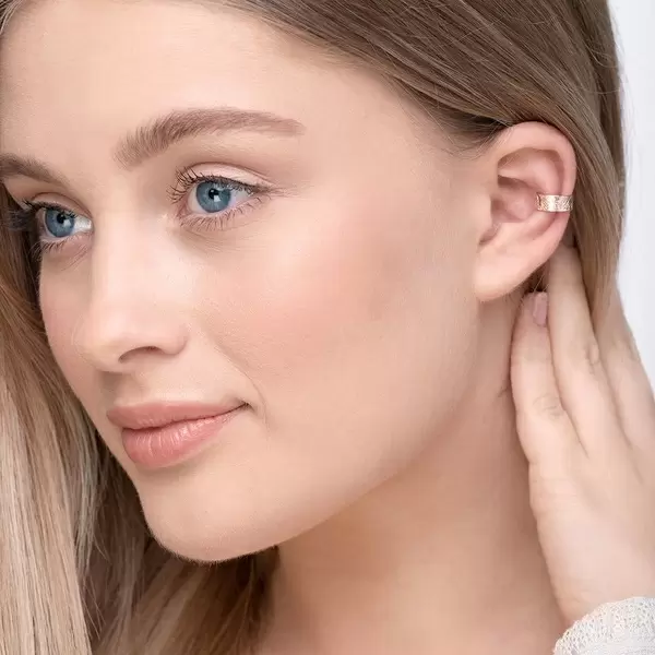 Leaf Jewelry Earcuff Matt, 4mm, 18 K Rosegold vergoldet Blitzangebot