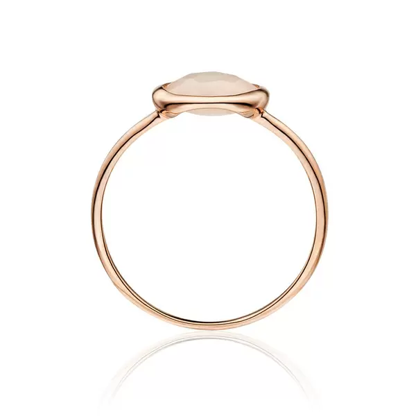 Leaf Jewelry Ring 14 K Roségold, Rosenquarz Super Sparpreis