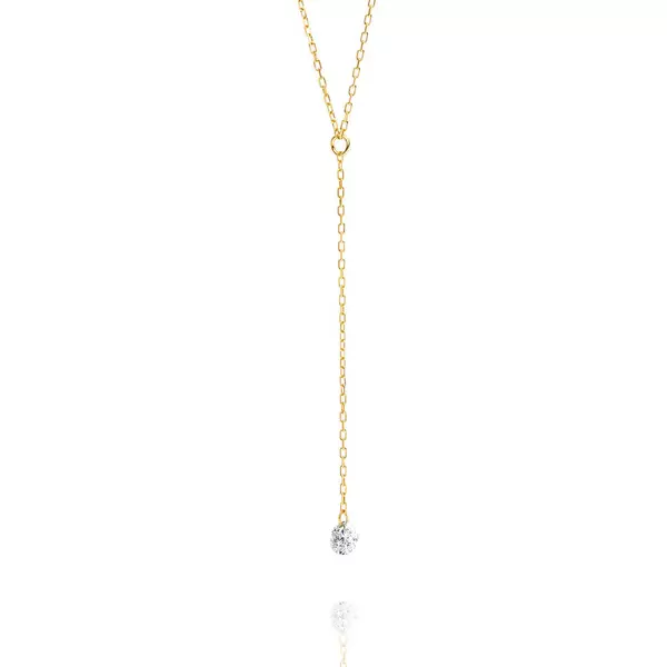 Leaf Jewelry Halskette Y-Pure Diamant, 18 K Gelbgold Begrenzte Freigabe